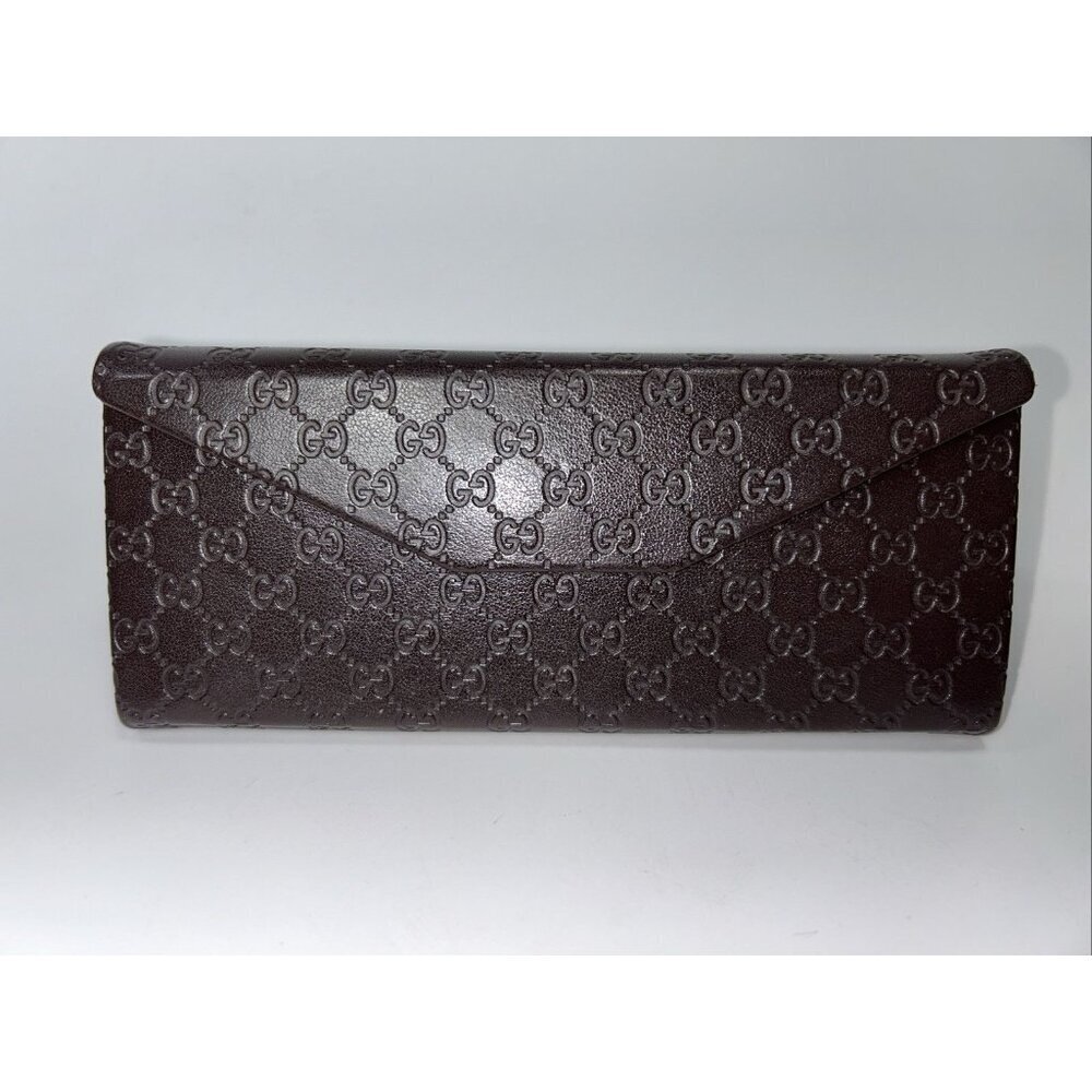 GUCCI Authentic Triangle Brown Sunglasses Case Collapsable